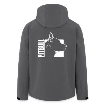 American Pitbull Profile Chiens Chien Wilsigns - Veste softshell homme en polyester recyclé Stanley/Stella - charbon - Dos - AI Model Male 185 light (185cm)