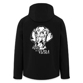 Loved by a Vizsla Dog Saying Dogs Wilsigns - Men’s Recycled Softshell Jacket by Stanley/Stella - black - Back - AI Model Male 185 light (185cm)