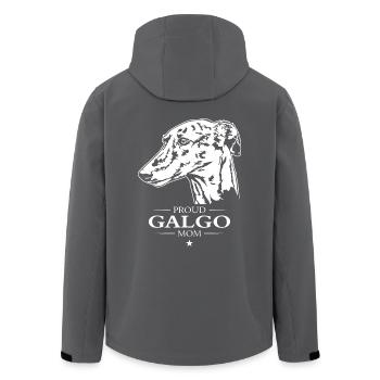 Galgo Maman Chien Chien Lévrier Wilsigns - Veste softshell homme en polyester recyclé Stanley/Stella - charbon - Dos - AI Model Male 185 light (185cm)