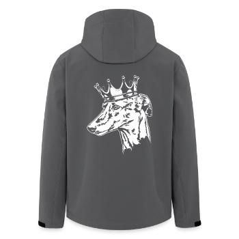 GALGO ESPANOL Krone Dogs Greyhound Wilsigns - Men’s Recycled Softshell Jacket by Stanley/Stella - black - Back - AI Model Male 185 light (185cm)