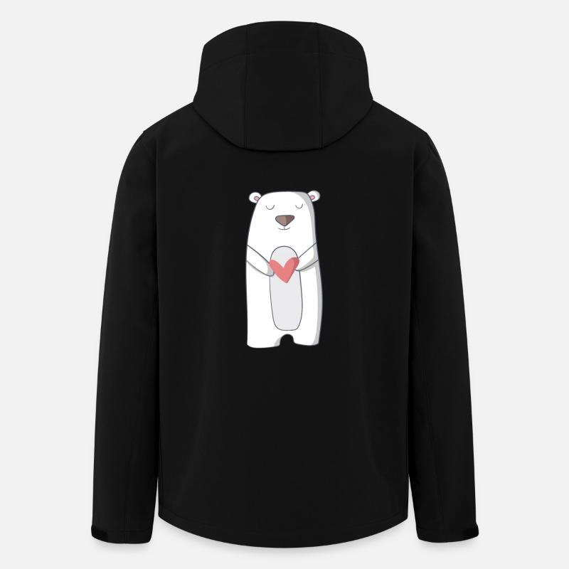 polar bear - Men’s Recycled Softshell Jacket by Stanley/Stella - black