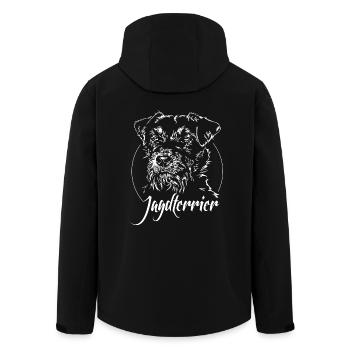 JAGDTERRIER Portrait Wilsigns Hunde Jagdhunde - Recycelte Männer Softshell-Jacke von Stanley/Stella - Schwarz - Hinten - AI Model Male 185 light (185cm)