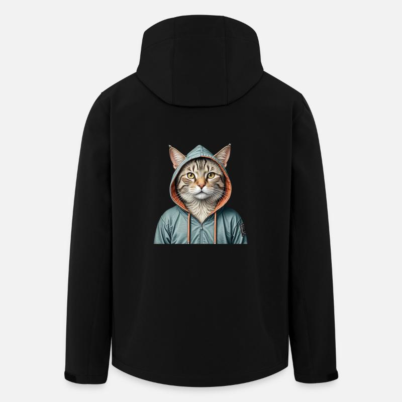 Chat portant une veste - Veste softshell homme en polyester recyclé Stanley/Stella - noir