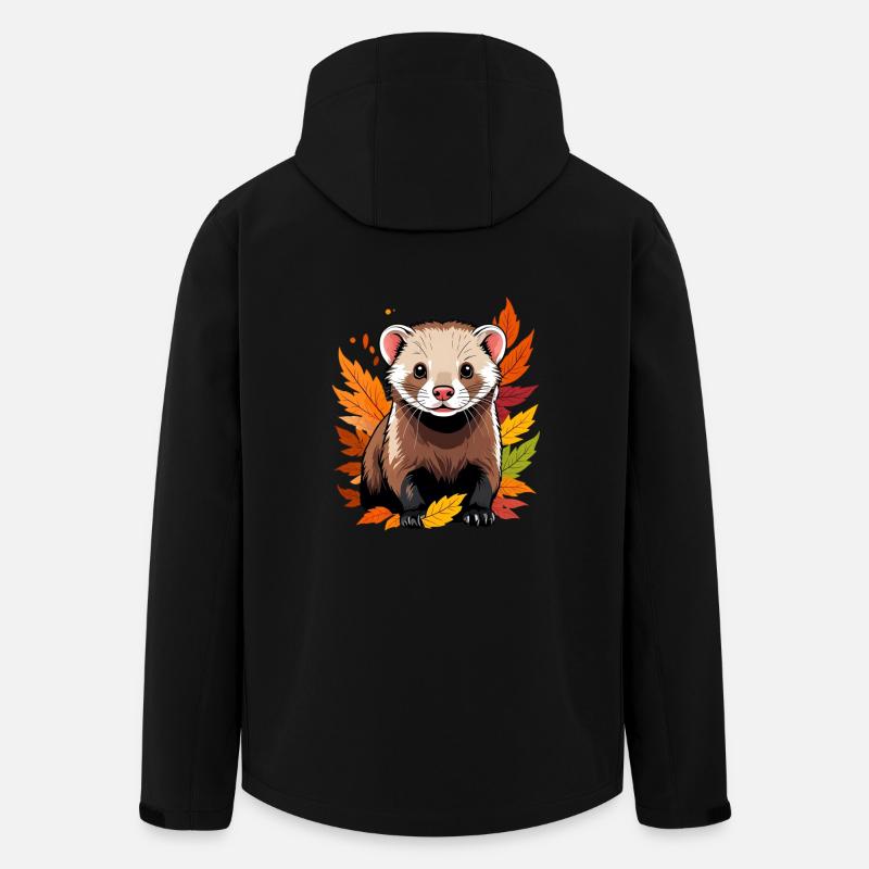 Niedliches Frettchen - Recycelte Männer Softshell-Jacke von Stanley/Stella - Schwarz