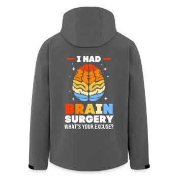 Aneurysm Brain - Men’s Recycled Softshell Jacket by Stanley/Stella - black - Back - AI Model Male 185 light (185cm)