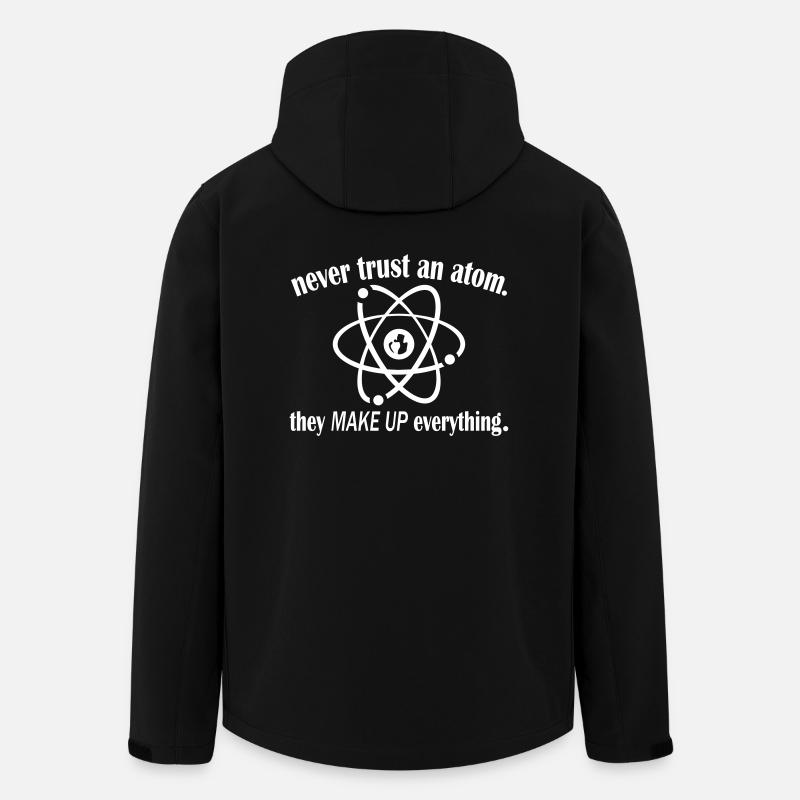 Never Trust An Atom - Men’s Recycled Softshell Jacket by Stanley/Stella - black