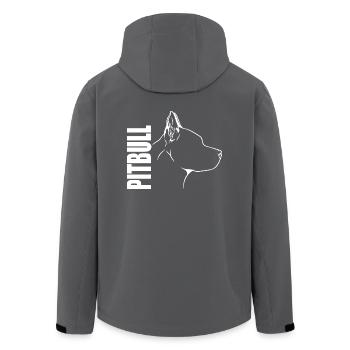 American Pitbull Profile Chiens Chien Wilsigns - Veste softshell homme en polyester recyclé Stanley/Stella - charbon - Dos - AI Model Male 185 light (185cm)