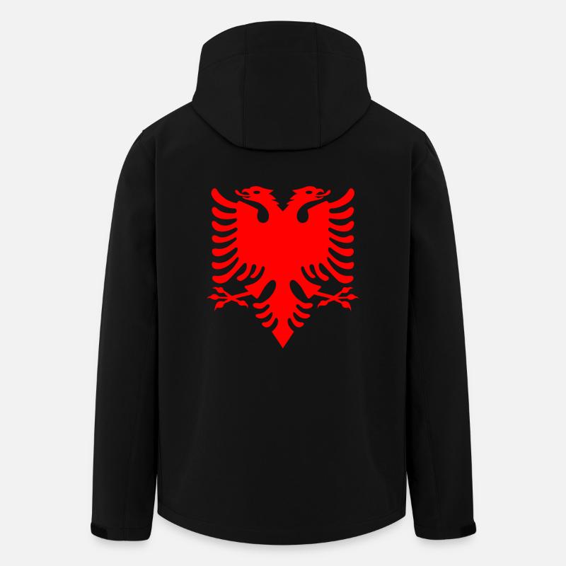 roter doppelkopfadler Albanian Double Eagle - Recycelte Männer Softshell-Jacke von Stanley/Stella - Schwarz