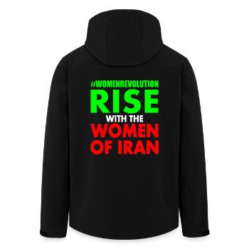Rise with the women of iran - Men’s Recycled Softshell Jacket by Stanley/Stella - black - Back - AI Model Male 185 light (185cm)
