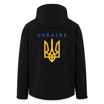 Ukraine - Veste softshell homme en polyester recyclé Stanley/Stella - noir - Dos - AI Model Male 185 light (185cm)