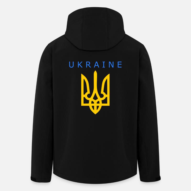 Ukraine - Recycelte Männer Softshell-Jacke von Stanley/Stella - Schwarz