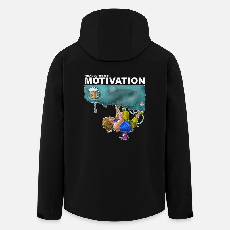 Vraiment une bonne motivation - Veste softshell homme en polyester recyclé Stanley/Stella - noir