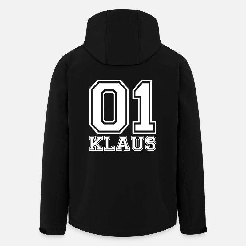 Klaus - Name - Recycelte Männer Softshell-Jacke von Stanley/Stella - Schwarz