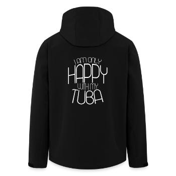 TUBA HEUREUX - Veste softshell homme en polyester recyclé Stanley/Stella - noir - Dos - AI Model Male 185 light (185cm)