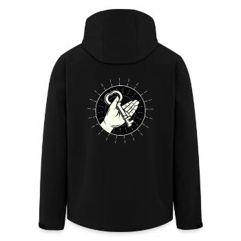 Take The Key Of Life - Recycelte Männer Softshell-Jacke von Stanley/Stella - Schwarz - Hinten - AI Model Male 185 light (185cm)