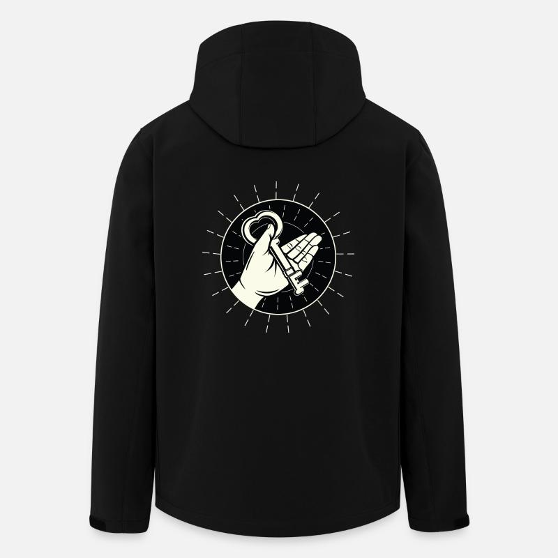 Prenez la clé de la vie - Veste softshell homme en polyester recyclé Stanley/Stella - noir