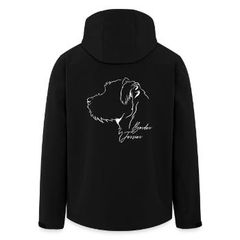 Border Terrier Profil Hunde Hund Wilsigns - Recycelte Männer Softshell-Jacke von Stanley/Stella - Schwarz - Hinten - AI Model Male 185 light (185cm)