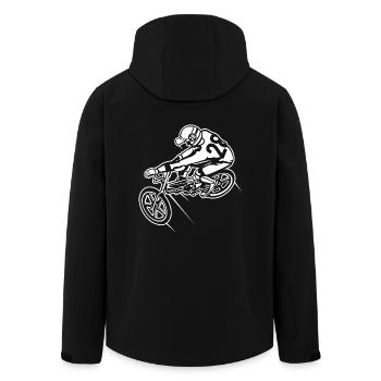 BMX Vélo / 01_weiß - Veste softshell homme en polyester recyclé Stanley/Stella - noir - Dos - AI Model Male 185 light (185cm)