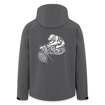 BMX Fahrrad / Bike 01_weiß - Recycelte Männer Softshell-Jacke von Stanley/Stella - Anthrazit - Hinten - AI Model Male 185 light (185cm)
