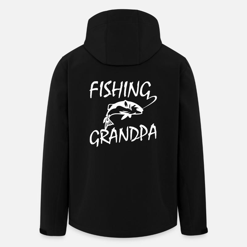 Fishing Grandpa Angeln - Recycelte Männer Softshell-Jacke von Stanley/Stella - Schwarz
