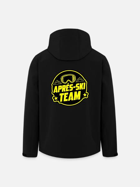 Après-ski Party Team Dire - Veste softshell homme en polyester recyclé Stanley/Stella - noir