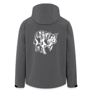 BORDER COLLIE Portrait Hunde Hütehunde Wilsigns - Recycelte Männer Softshell-Jacke von Stanley/Stella - Schwarz - Hinten - AI Model Male 185 light (185cm)