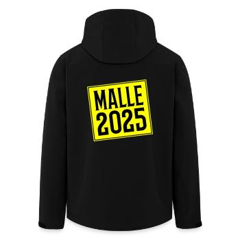 Malle 2025 - Recycelte Männer Softshell-Jacke von Stanley/Stella - Schwarz - Hinten - AI Model Male 185 light (185cm)