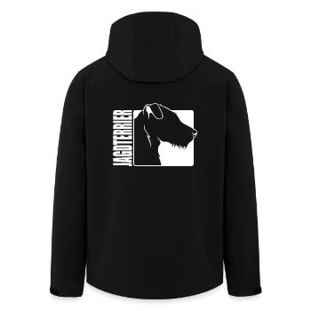 Deutscher Jagdterrier Profil Hunde Hund Wilsigns - Recycelte Männer Softshell-Jacke von Stanley/Stella - Schwarz - Hinten - AI Model Male 185 light (185cm)