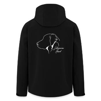 Profil de chien courant lituanien Chiens de chasse Chiens Wilsigns - Veste softshell homme en polyester recyclé Stanley/Stella - noir - Dos - AI Model Male 185 light (185cm)