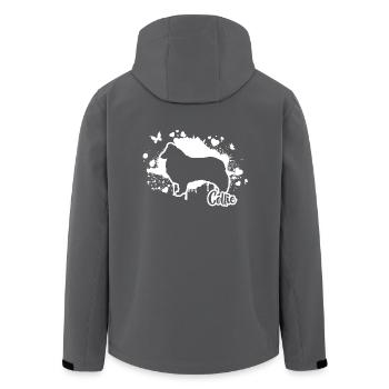 COLLIE Dogs Chien de troupeau Wilsigns - Veste softshell homme en polyester recyclé Stanley/Stella - noir - Dos - AI Model Male 185 light (185cm)
