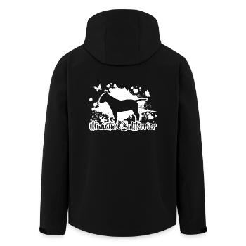 MINIATURE BULL TERRIER Dogs Mama Dog Wilsigns - Men’s Recycled Softshell Jacket by Stanley/Stella - black - Back - AI Model Male 185 light (185cm)
