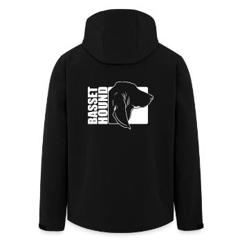 Basset Hound Profil Hunde Hund Wilsigns - Recycelte Männer Softshell-Jacke von Stanley/Stella - Schwarz - Hinten - AI Model Male 185 light (185cm)