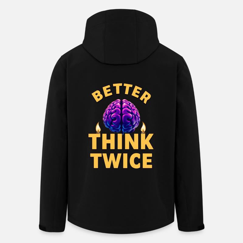 Better think twice - Men’s Recycled Softshell Jacket by Stanley/Stella - black