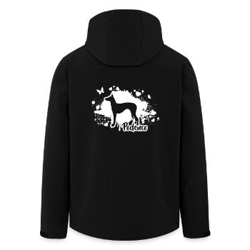 PODENCO Hund Hund Windhund Wilsigns - Recycelte Männer Softshell-Jacke von Stanley/Stella - Schwarz - Hinten - AI Model Male 185 light (185cm)