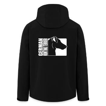 Profil de Terrier de Chasse Allemand Chiens Chien Wilsigns - Veste softshell homme en polyester recyclé Stanley/Stella - noir - Dos - AI Model Male 185 light (185cm)