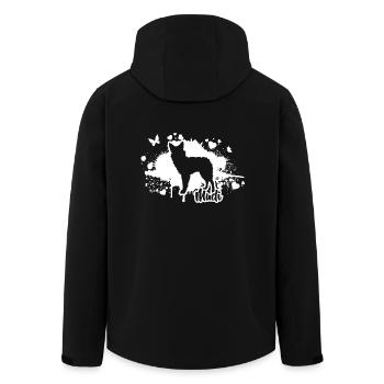 MUDI chiens chien chien de refuge Wilsigns - Veste softshell homme en polyester recyclé Stanley/Stella - noir - Dos - AI Model Male 185 light (185cm)