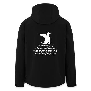 Love Dog - Men’s Recycled Softshell Jacket by Stanley/Stella - black - Back - AI Model Male 185 light (185cm)
