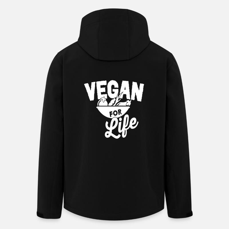 Vegan For Life - Men’s Recycled Softshell Jacket by Stanley/Stella - black