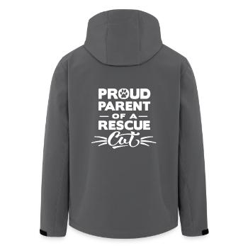 Proud Parent Of A Rescue Cat - Men’s Recycled Softshell Jacket by Stanley/Stella - anthracite - Back - AI Model Male 185 light (185cm)