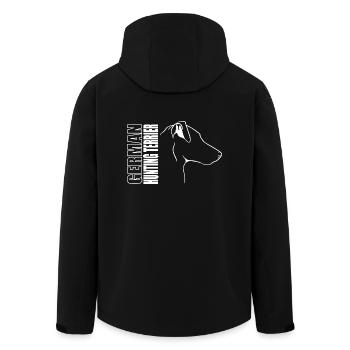 Profil de Terrier de Chasse Allemand Chiens Chien Wilsigns - Veste softshell homme en polyester recyclé Stanley/Stella - noir - Dos - AI Model Male 185 light (185cm)