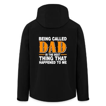 Being Called Dad Funny Father's Day - Men’s Recycled Softshell Jacket by Stanley/Stella - black - Back - AI Model Male 185 light (185cm)