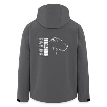 Profil de Terrier de Chasse Allemand Chiens Chien Wilsigns - Veste softshell homme en polyester recyclé Stanley/Stella - noir - Dos - AI Model Male 185 light (185cm)