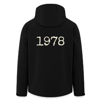 Geburtstagsgeschenk 1978 – Großartig seit 1978 - Recycelte Männer Softshell-Jacke von Stanley/Stella - Schwarz - Hinten - AI Model Male 185 light (185cm)
