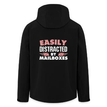 Postman Easily Distracted By Mailboxes - Men’s Recycled Softshell Jacket by Stanley/Stella - black - Back - AI Model Male 185 light (185cm)