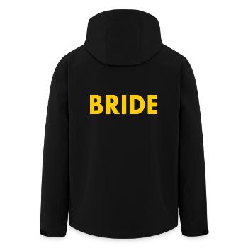 Bride - Recycelte Männer Softshell-Jacke von Stanley/Stella - Schwarz - Hinten - AI Model Male 185 light (185cm)