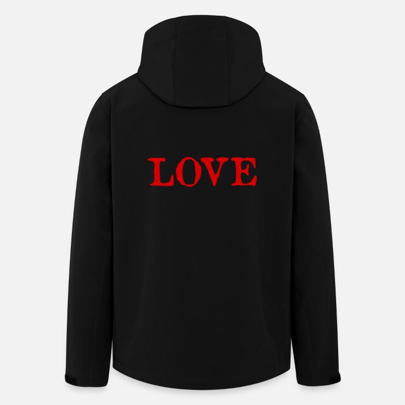 LOVE. COUPLE. JUST MARRIED. EVJF. SAINT VALENTIN. - Veste softshell homme en polyester recyclé Stanley/Stella - noir