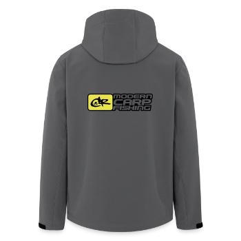 Fishing, Fishing, Catch and Respect, Catch Realease - Men’s Recycled Softshell Jacket by Stanley/Stella - black - Back - AI Model Male 185 light (185cm)