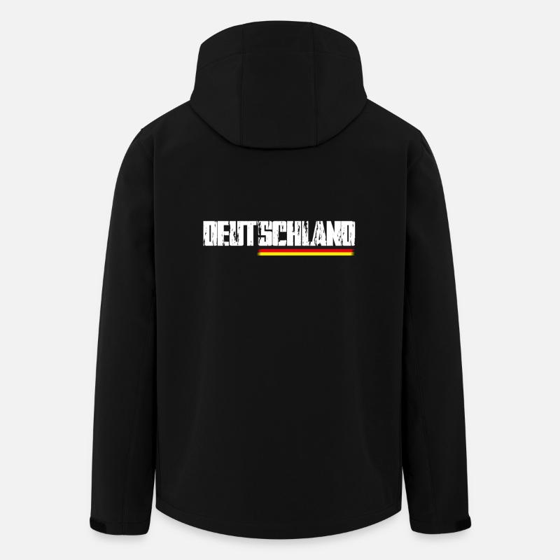 Fußball Deutschland - Recycelte Männer Softshell-Jacke von Stanley/Stella - Schwarz