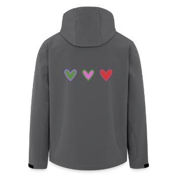 HERZ. PAAR. GERADE VERHEIRATET. Junggesellinnenabschied. HEILIGER VALENTINSTAG. - Recycelte Männer Softshell-Jacke von Stanley/Stella - Schwarz - Hinten - AI Model Male 185 light (185cm)