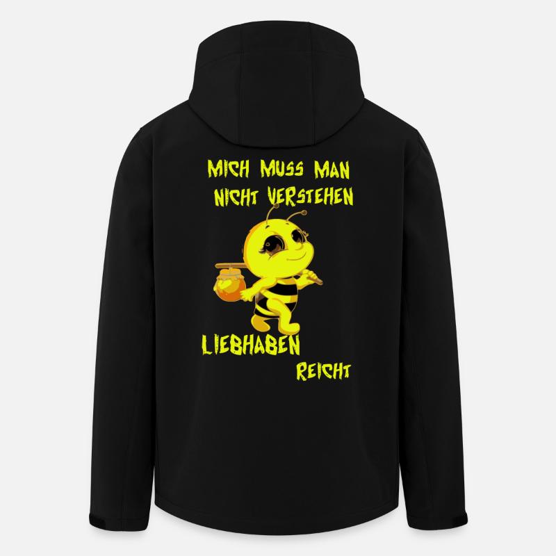 Süße Bienchen - Recycelte Männer Softshell-Jacke von Stanley/Stella - Schwarz